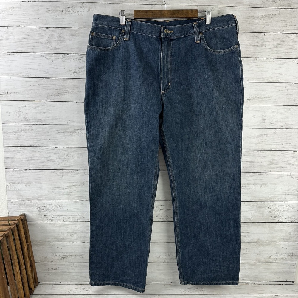 Carhartt Denim Jeans Men's 42x30‎ Relaxed Fit workwear 5 pocket Work Casual - Picture 4 of 15
